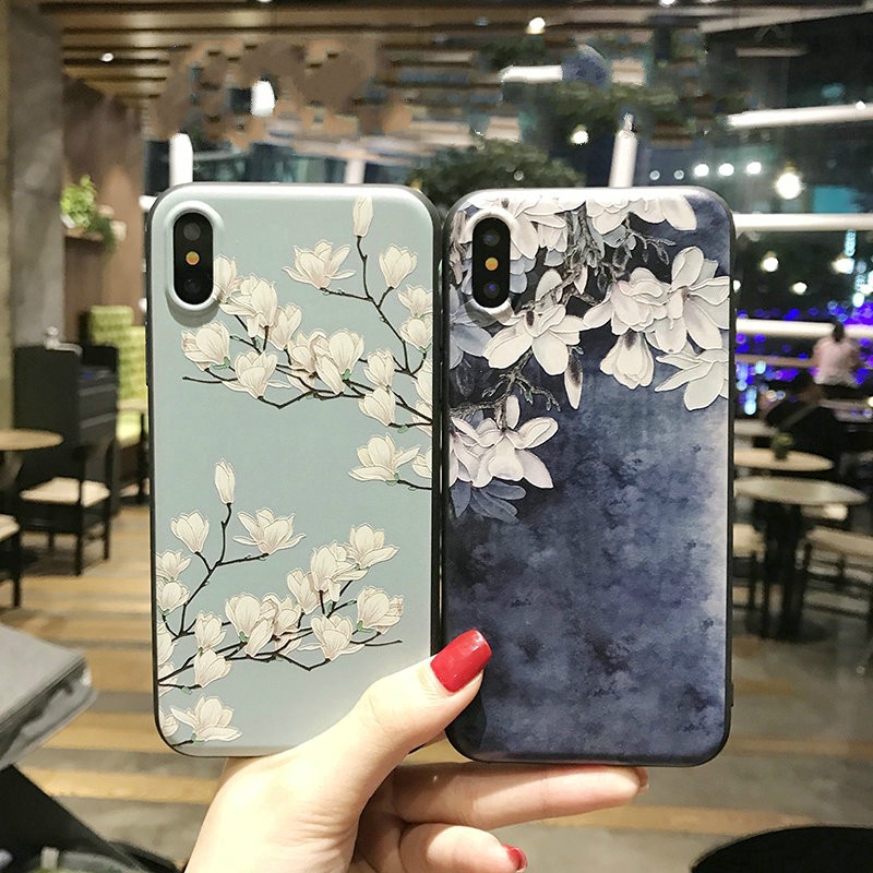 Ốp điện thoại TPU dập nổi hình hoa lá cho Xiaomi Redmi Note 11 Pro 5G 11S 10 Pro 10S 10 5G 9S 8T 9 8 7 6 5 Pro 5A Prime 4 4X