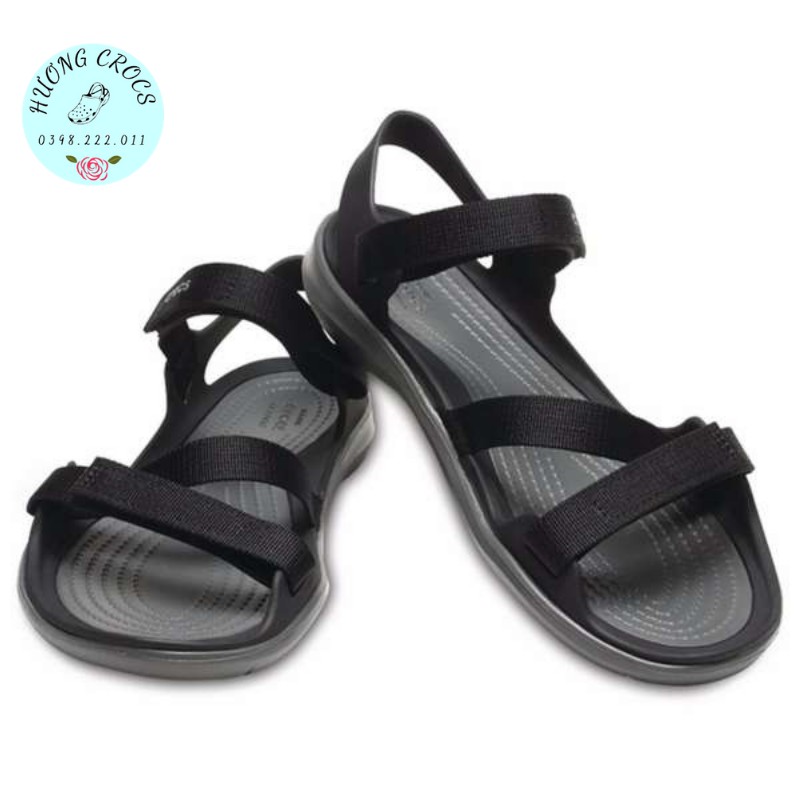 Sandal nữ cao cấp quai mảnh Webbing siêu êm mềm nhẹ, chống trơn trượt màu đen