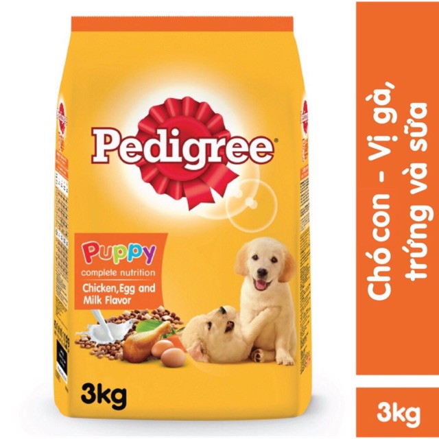 [Mã 159FMCGSALE giảm 8% đơn 500K] thức ăn chó con pedigree vị gà trứng sữa gói 2.7 kg