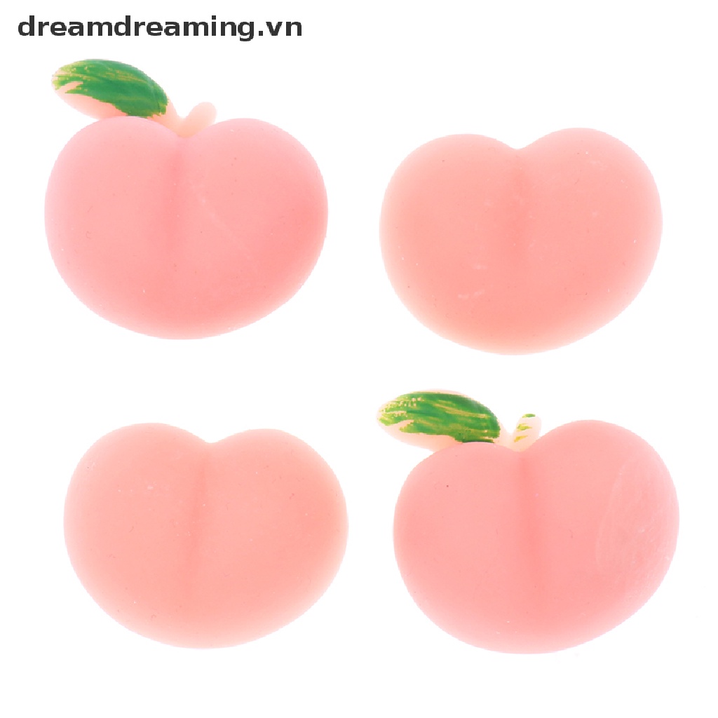 Bộ 2 Đồ Chơi Bóp Mềm Hình Quả Đào Bằng Silicone Mềm
