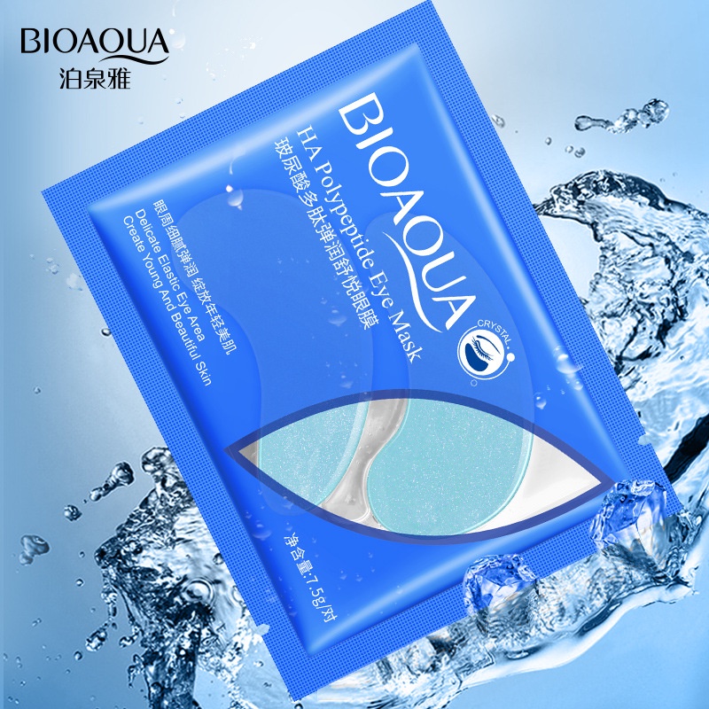 Mặt nạ mắt BIOAQUA chiết xuất hoa anh đào nonapeptide collagen dưỡng ẩm loại bỏ quầng thâm bọng mắt và nếp nhăn 7.5g | BigBuy360 - bigbuy360.vn