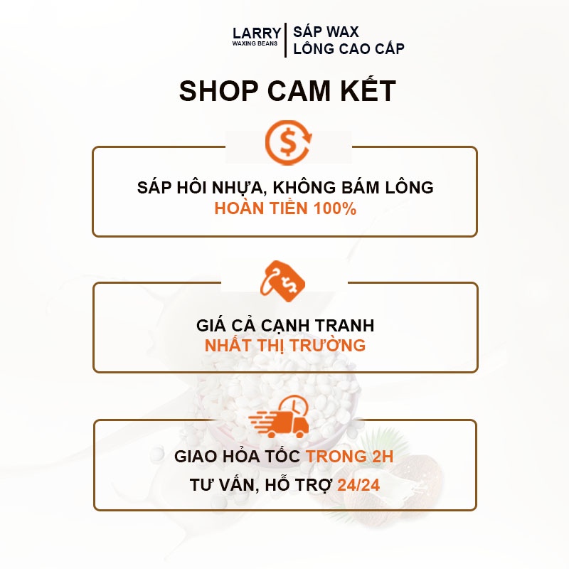 Sáp dừa wax lông nách, tay, chân, bikini, ria mép Wax Beans Cao Cấp Coconut 100g