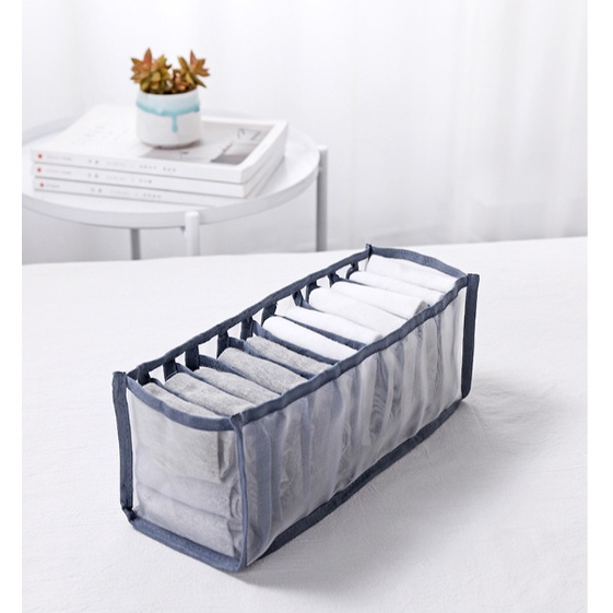 Khay sắp xếp tủ quần áo chất liệu vải lưới - Túi vải đựng đồ lót tất vớ cá nhân Clovershop