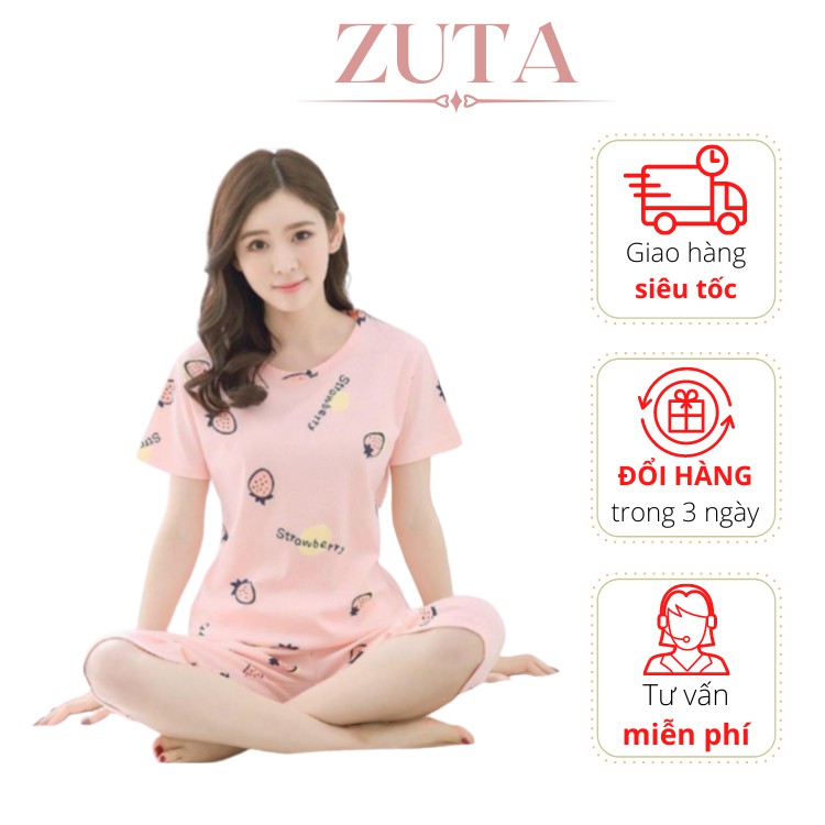 Đồ Bộ Nữ mùa hè mặc nhà cotton thấm hút mồ hôi Pijama nữ cao cấp thoáng mát mã B07