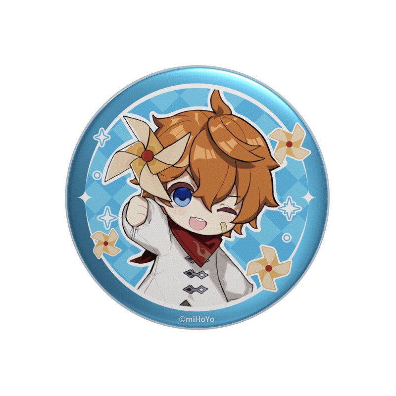 (đồ chơi) Combo 6 huy hiệu cài áo IN HÌNH Genshin Impact game chibi xinh xắn