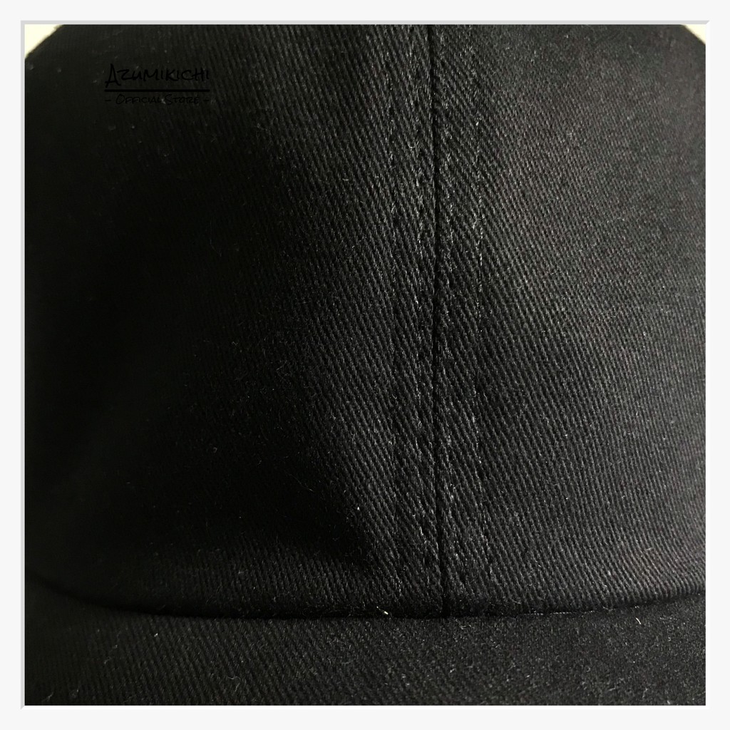 Nón kết Unisex streetwear Azumi phong cách Nhật, mũ lưỡi trai trơn đen NK-ĐEN