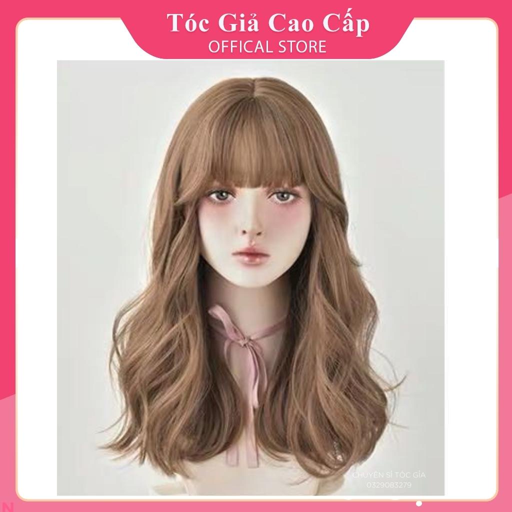 Tóc giả nữ nguyên đầu xoăn ngắn FREESHIP cả đầu xoăn ngắn 40cm, mã C0304