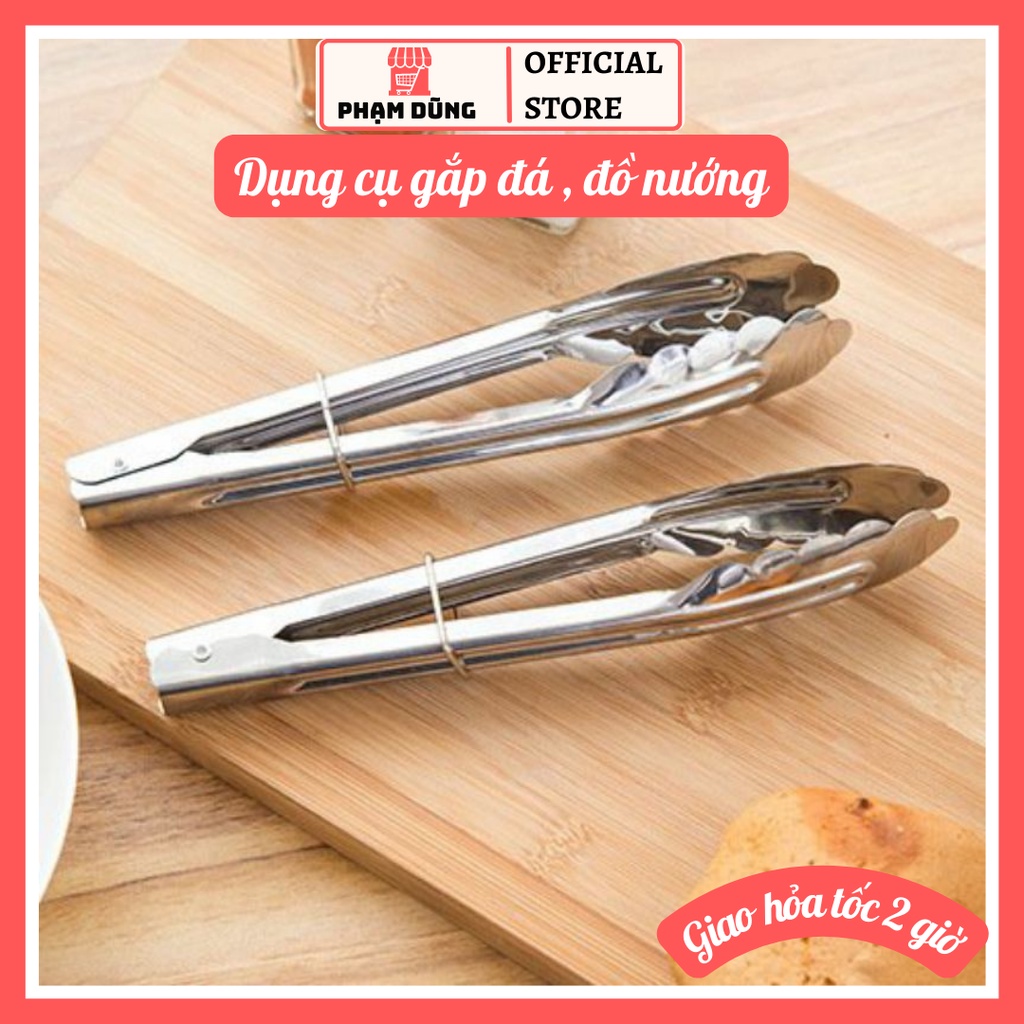 Dụng cụ gắp đá , cây gắp đồ nướng thực phẩm bằng inox