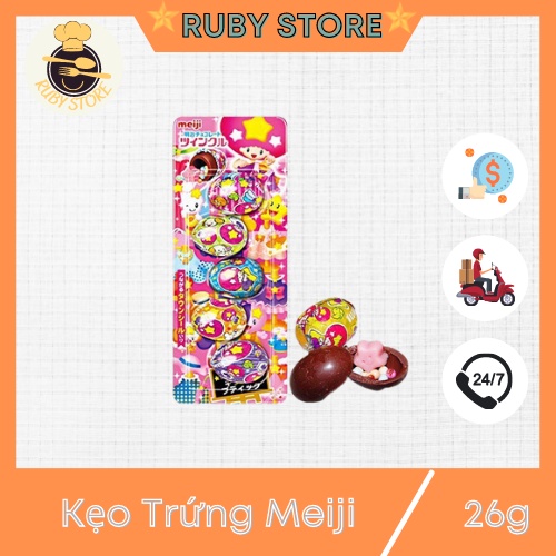 Kẹo trứng Socola Meiji Twinkle chocolate egg Nhật Bản 26g Date xa