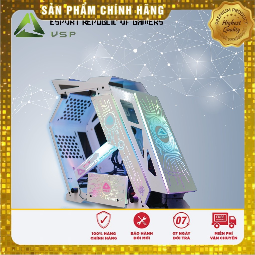 Vỏ  Case Máy Tính VSP E-ROG ES1 (MÀU TRẮNG) Gaming
