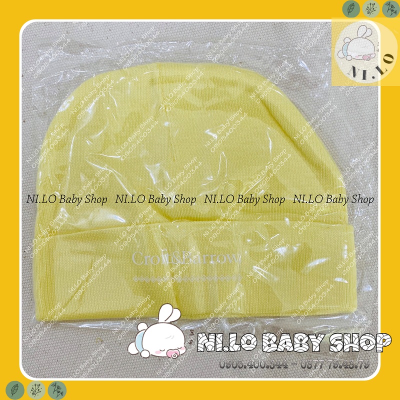 Mũ nón trơn Cotton Cho Bé Sơ Sinh 0-3 tháng tuổi