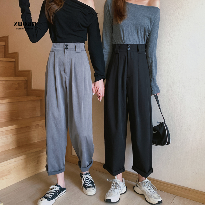 SUXI Quần ống lưng cao thời trang sành điệu