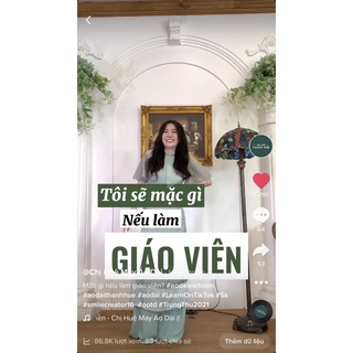 Áo dài màu xanh Mint