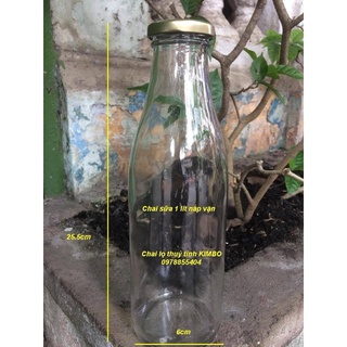 Chai thuỷ tinh đựng sữa 1 lít (1000ml) [CHỈ GIAO NOWSHIP]