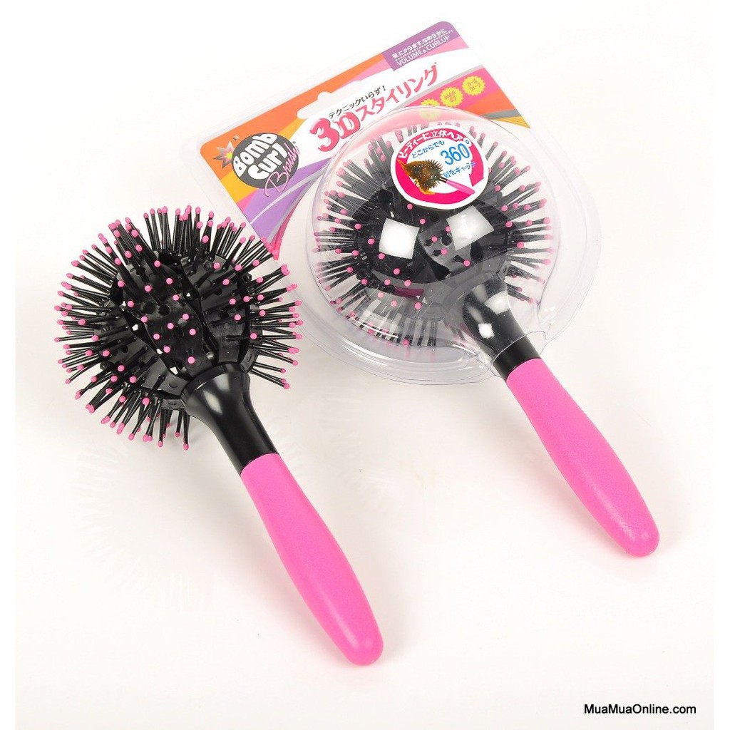 Lược chải tóc 3D Bomb curl Brush 360 độ