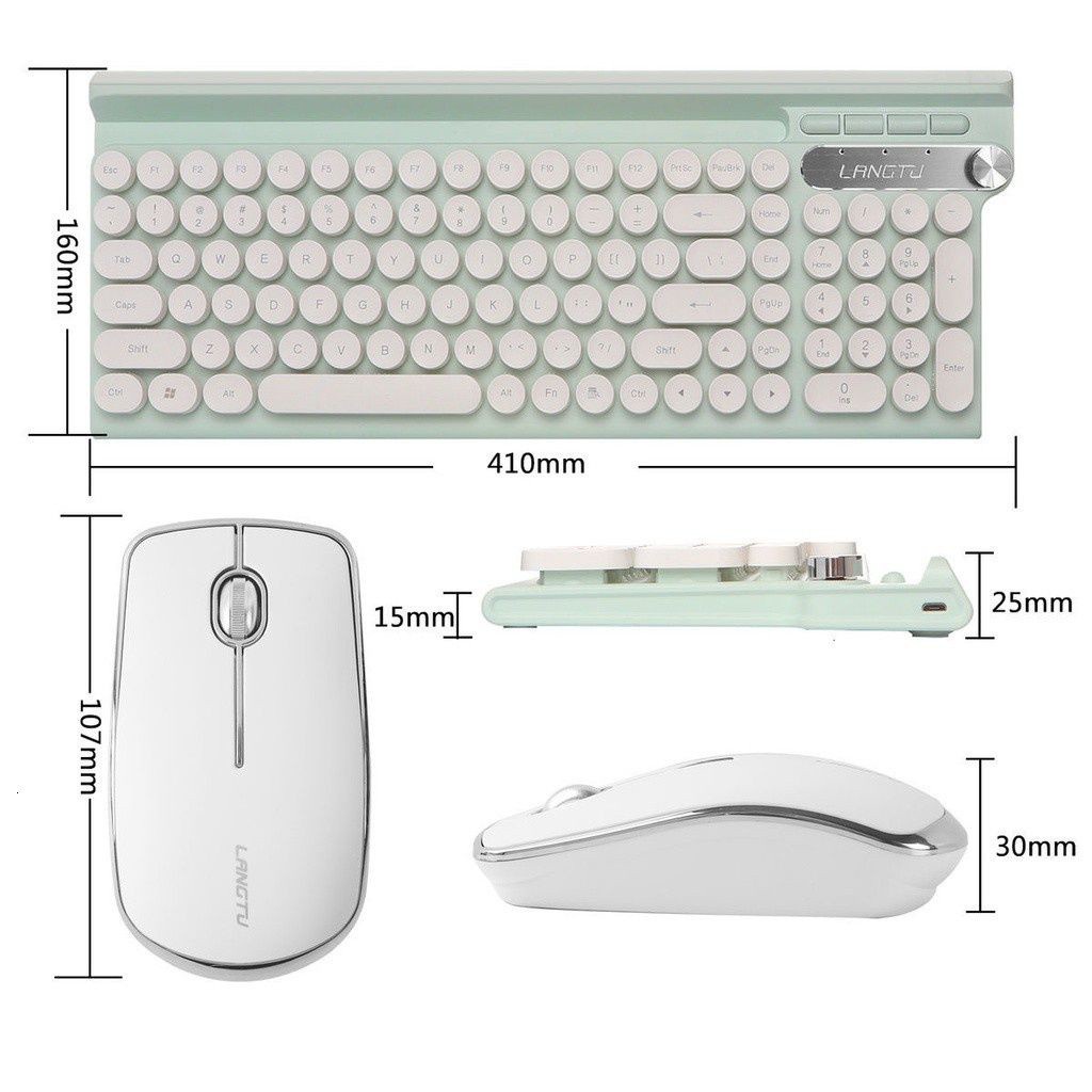 Combo Bàn Phím Và Chuột Không Dây LT500 2.4Ghz Sạc USB Cho Máy Tính