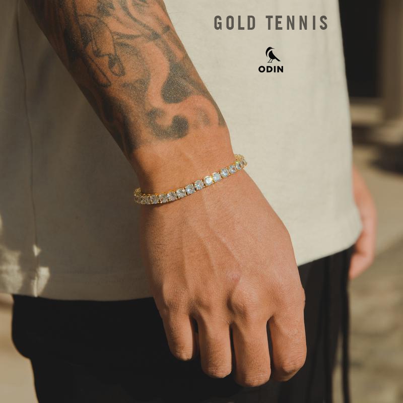 Vòng Tennis (Gold) đính đá nhân tạo - Ice Gold Tennis