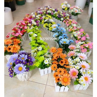 Chậu hàng rào hoa trang trí nhà cửa, nhà hàng, cafe - LeMai Decor