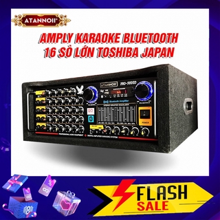 Ampli karaoke 16 sò Lớn, Amply Bluetooth nghe nhạc Gia Đình Sân Khấu Hội Trường ATANNOII PRO - 9800D Tích Hợp Equalizer