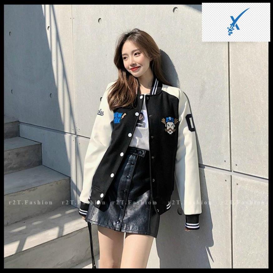 Áo Khoác Gió Dù Cặp Đôi Nam Nữ Unisex R2T FASHION - Áo Khoác Bomber Form Rộng Jacket Dù Nam Nữ Unisex