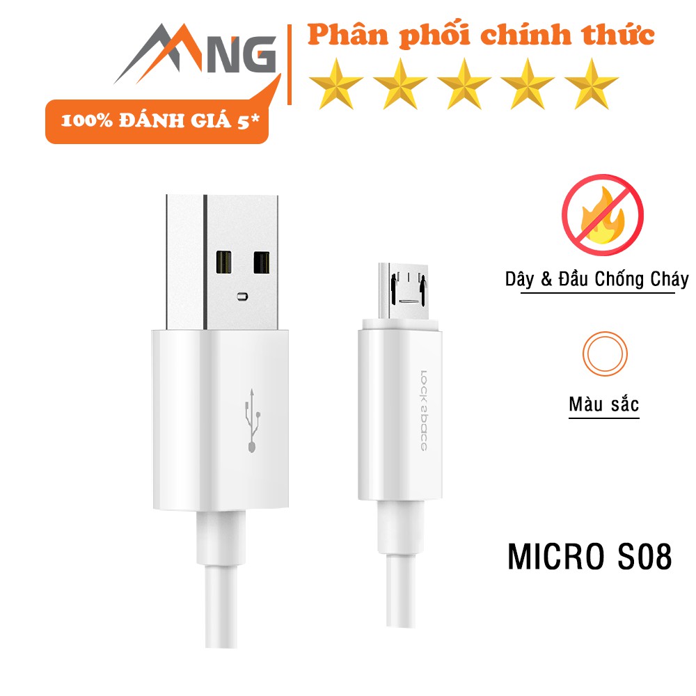 Dây cáp sạc nhanh Rockspace S08 chuẩn mirco, sạc nhanh cho samsung,oppo, huawei, vsmart, hàng chính hãng bảo hành 1 năm