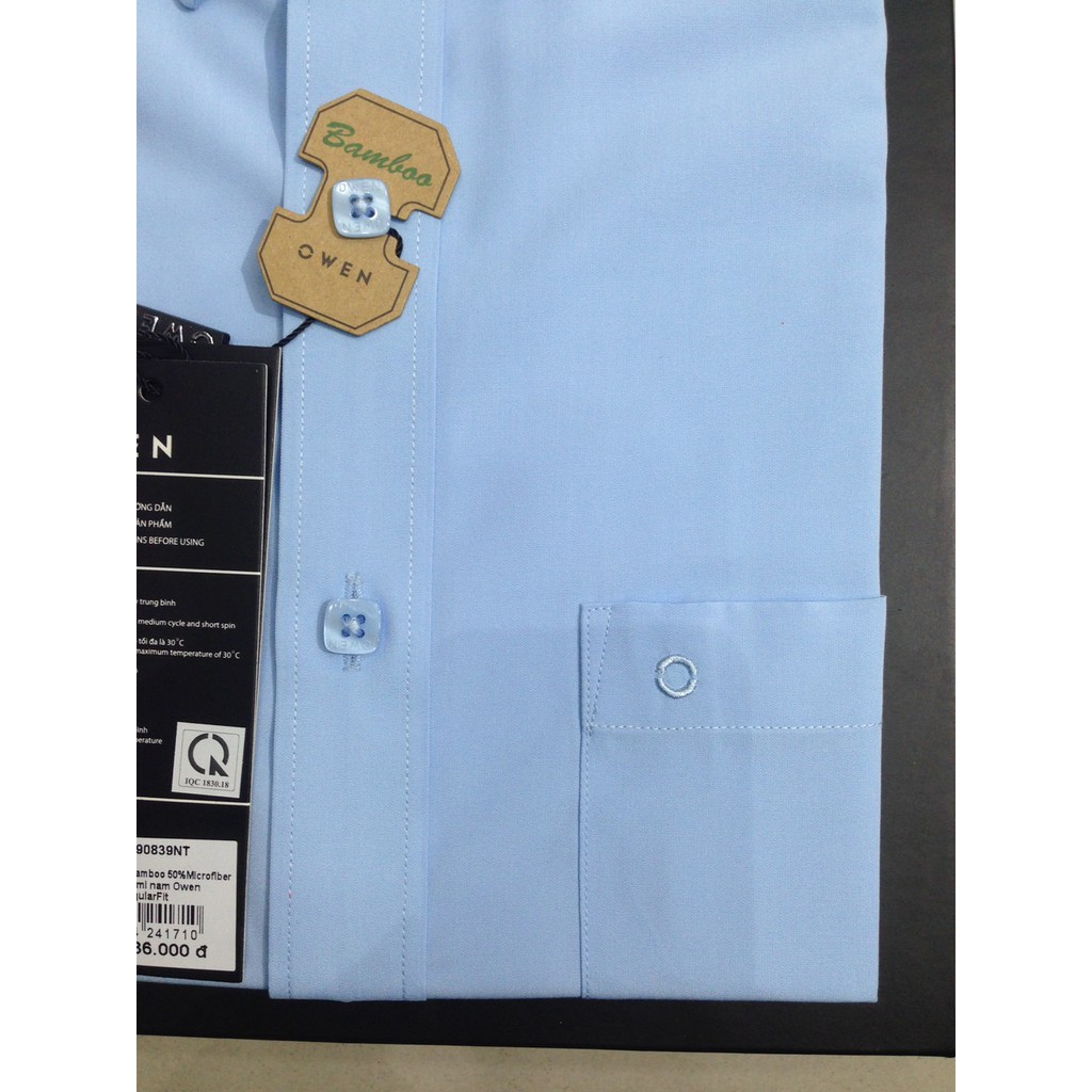 Áo sơ mi ngắn tay sợi tre owen ar90839 | BigBuy360 - bigbuy360.vn