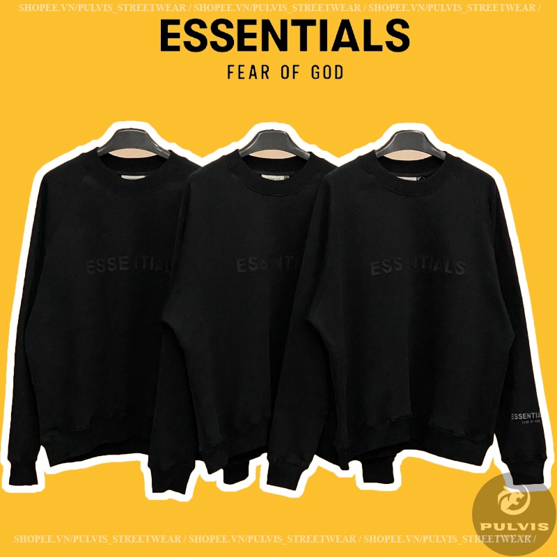 ⚡️[CHỈ 1 NGÀY] - Áo sweater Fear of God ESSENTIALS ss20 Black, áo sweater FOG