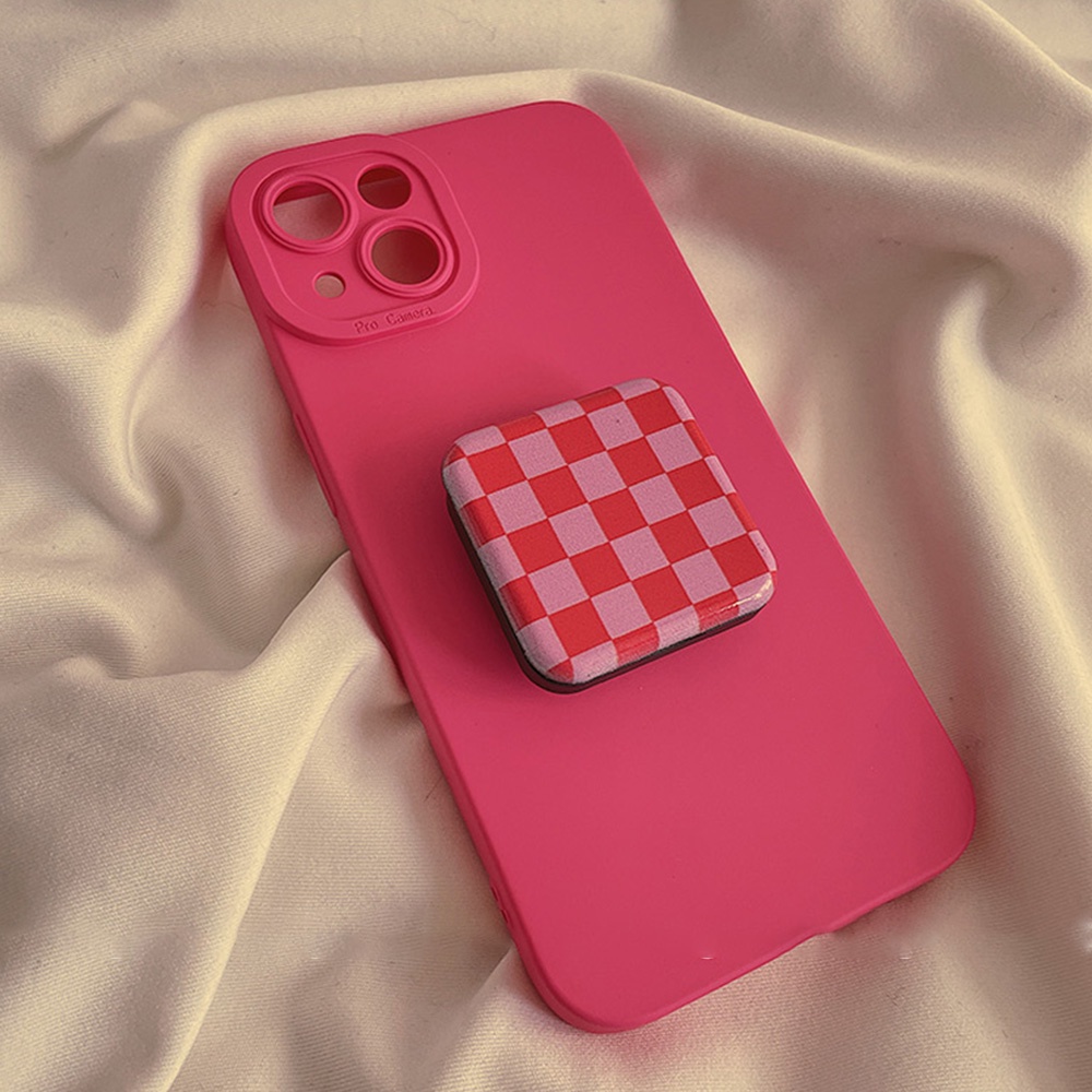 Giá Đỡ Điện Thoại Dạng Nhẫn Đeo Tay Bằng Silicon Họa Tiết Kẻ Sọc