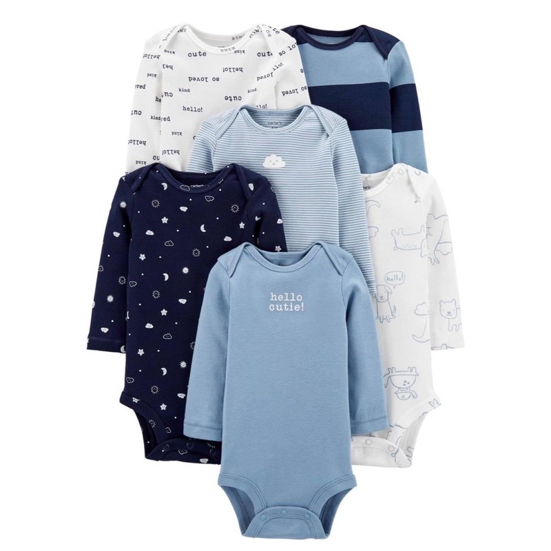 [Sale sốc] Set 7 chiếc bodysuit xuất dư hãng Carter's chất liệu cotton cho bé từ 0-24 tháng ❤Mix Ngẫu nhiên❤️