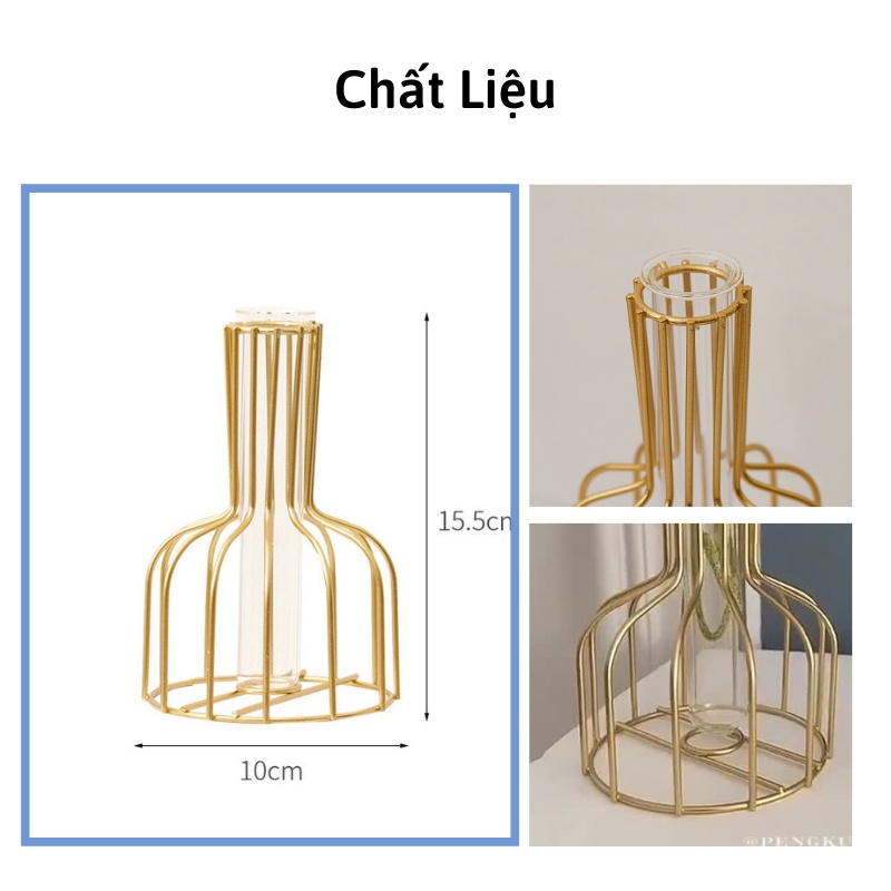 Lọ hoa decor phong cách Bắc Âu bằng sắt để bàn trang trí nội thất Xiaomimi S1005