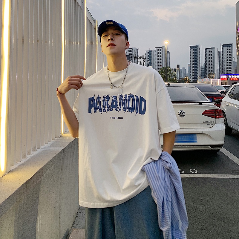 Áo Thun Ngắn Tay Cổ Tròn Dáng Rộng Thiết Kế Mới Thời Trang Mùa Hè Dành Cho Nam