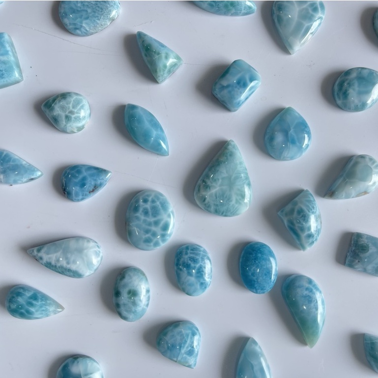 Mặt đá Larimar Dominica, viên đá của vùng biển Atlantis, đá thach anh, đá thanh tẩy Tarot, Reiki, phong thủy