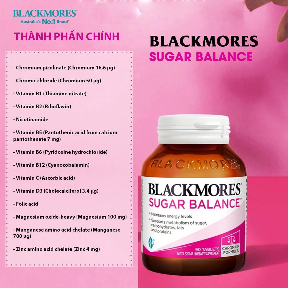 Viên uống cân bằng đường huyết dành cho người tiểu đường sugar balance blackmores Úc 90 viên Healthy care quatangme
