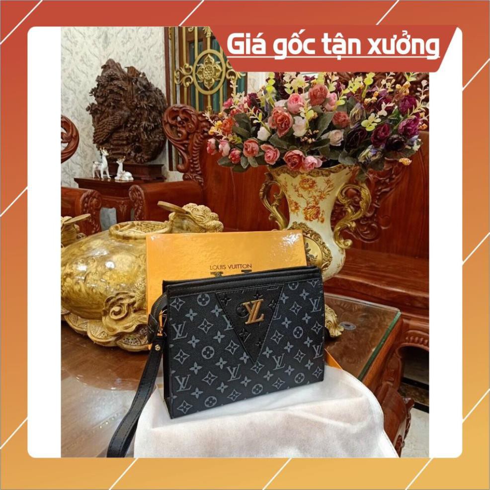 Hàng Cao Cấp -  Ví cầm tay- Clutch Thời Trang Nam Nữ Siêu Hot lối 1 đổi 1