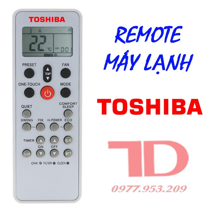 ĐIỀU KHIỂN MÁY LẠNH TOSHIBA