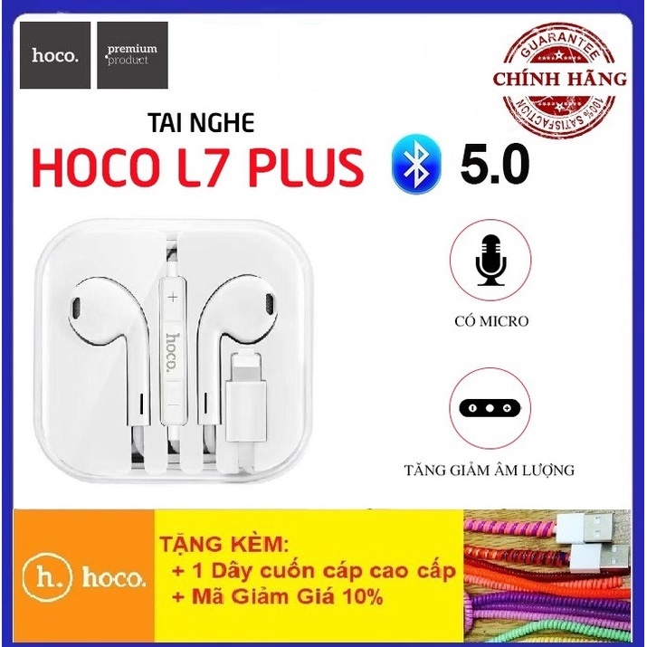 Tai Nghe Nhét Tai HOCO L7 PLUS - Tai Nghe ĐT táo Chân cho Ip 7,8,X,XS,11,11PRO… Bảo Hành 1 Năm