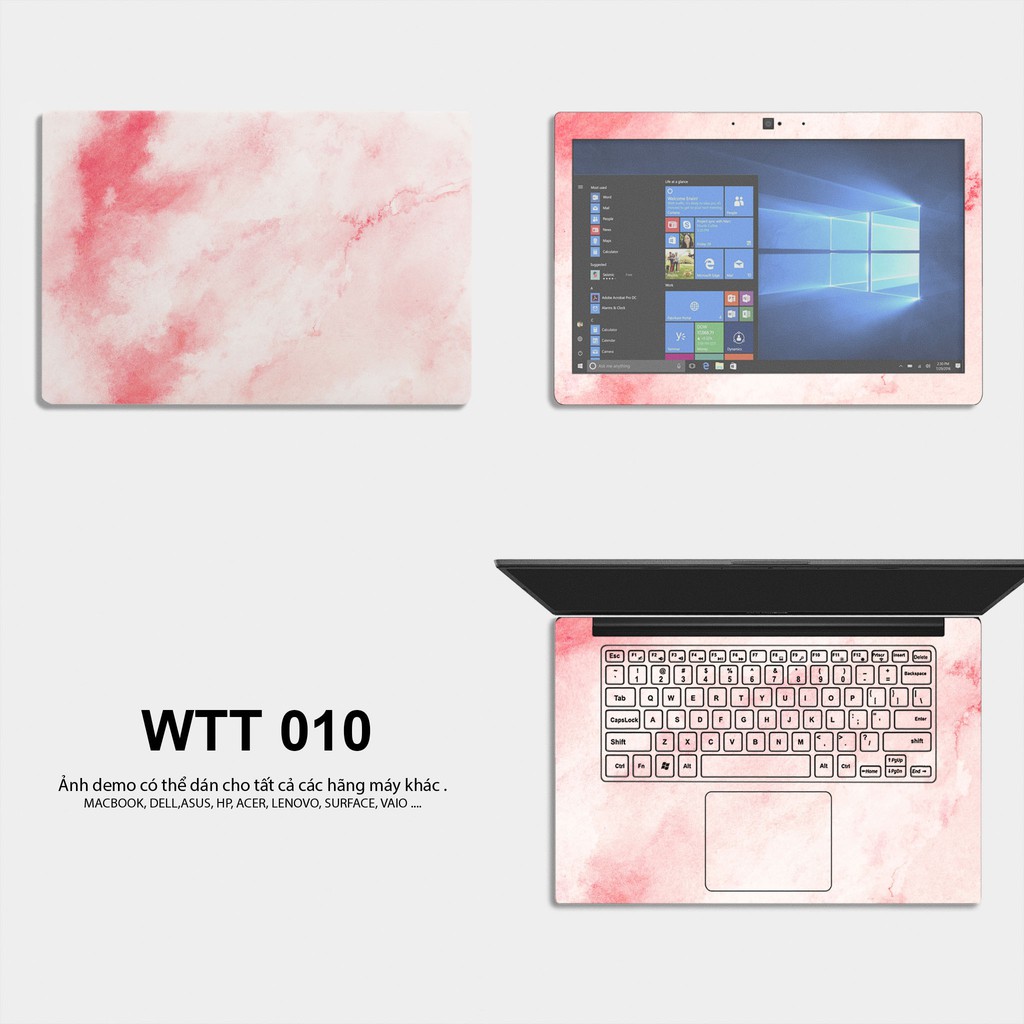 Bộ skin dán laptop mẫu Màu Nước / Có mẫu decal dán cho tất cả các hãng máy tính