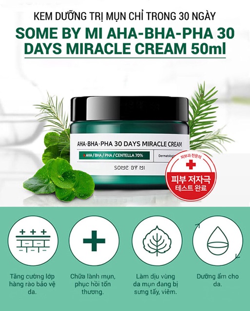 [Chính Hãng] Kem Dưỡng Phục Hồi Da Some By Mi AHA-BHA-PHA 30 Days Miracle Fullsize | BigBuy360 - bigbuy360.vn