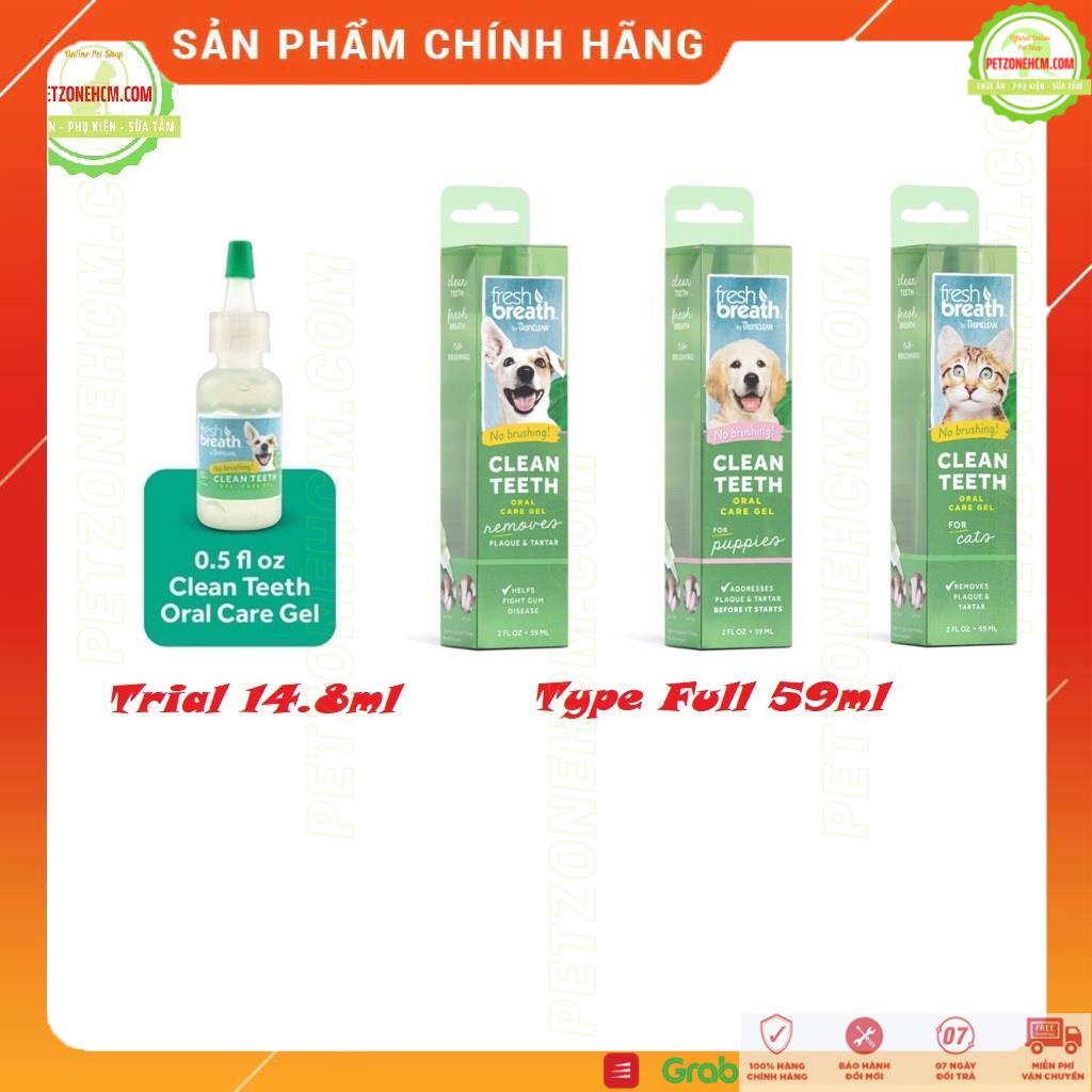 [MINI 15ML] GEL TROPICLEAN ⚜ FREESHIP ⚜ FRESH BREATH CLEAN TEETH đặc trị mảng bám cao răng hôi miệng cho chó