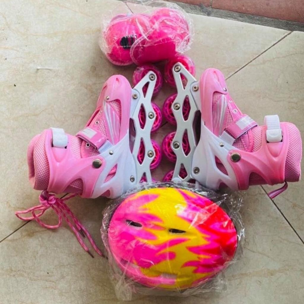 Giày patin trẻ em có bánh xe phát sáng tặng kèm bảo hộ giày sport hàng chất lượng