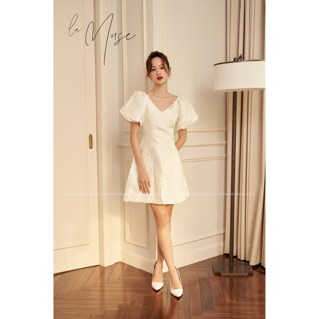 [BBSTORE'S] Đầm Gấm Cổ V Vice -TK185