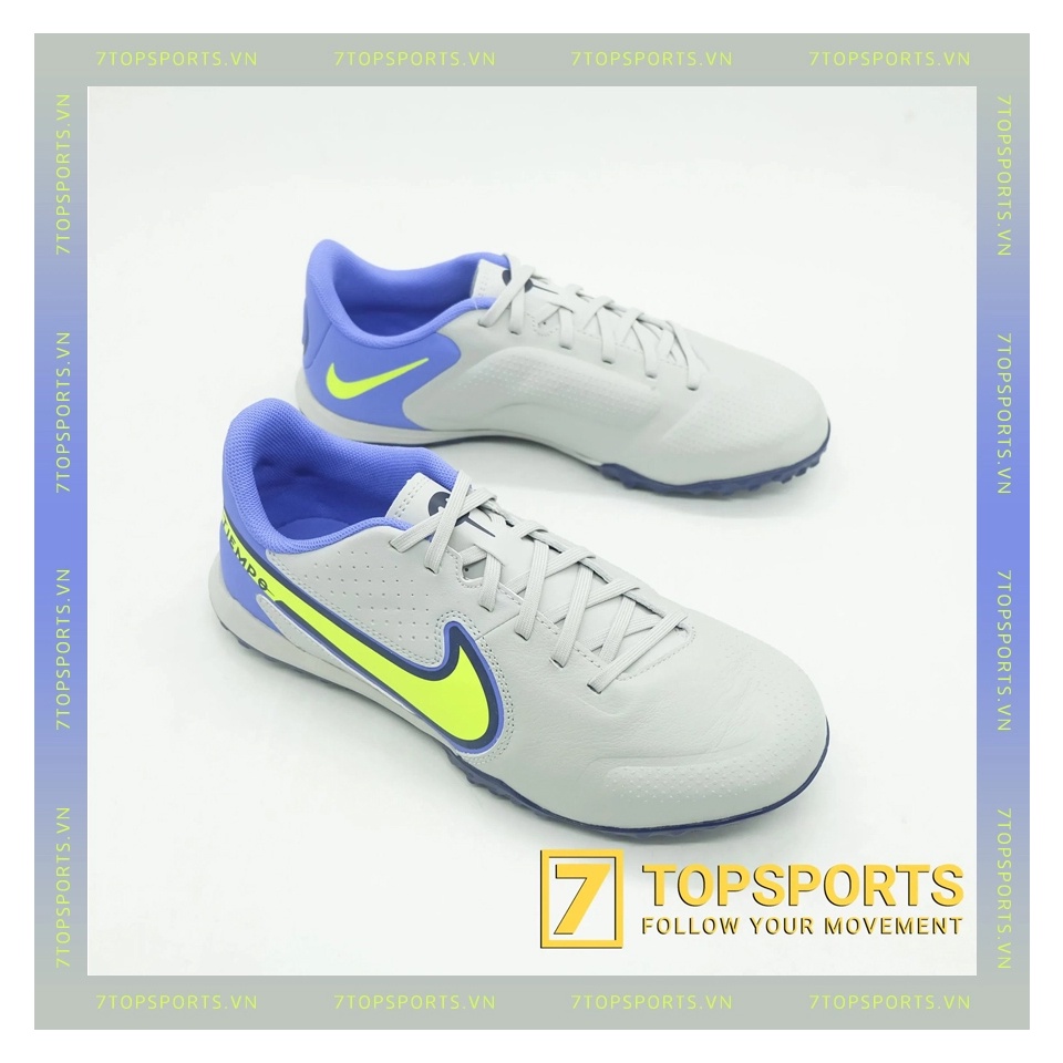Giày bóng đá Nike Tiempo Legend IX Academy TF Kids – Grey Fog/Volt/Sapphire DA1328 075