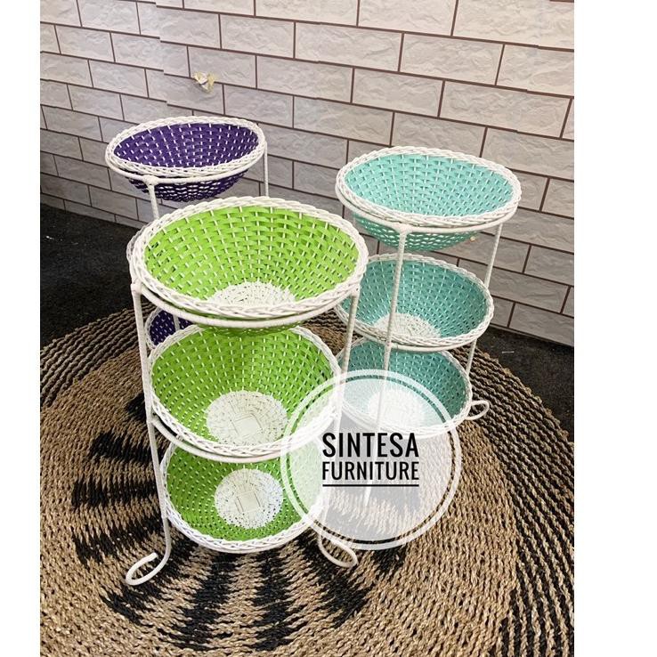 Giỏ Đựng Hành Tỏi S / D 70% Bằng Sợi Tổng Hợp 3 Tầng Dễ Thương | BigBuy360 - bigbuy360.vn