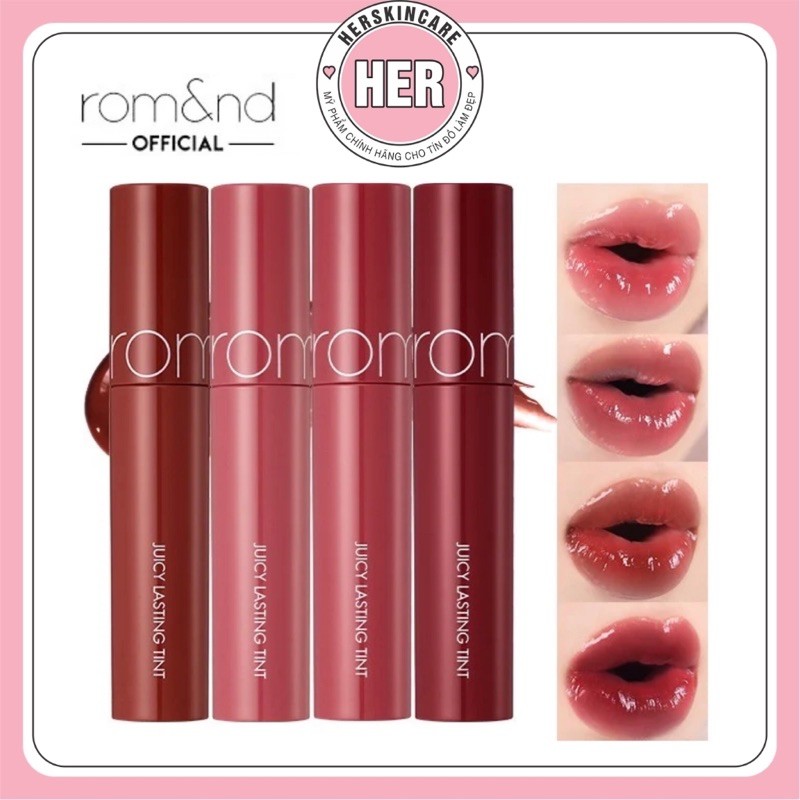 [New][4 màu mới 18-21] Son Tint Lì Romand Juicy Lasting Tint 5.5g