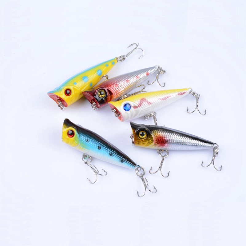 Top Water Lure mồi dụ cá mồi câu cá trê lăng mồi câu đài mồi giả câu cá biển Whopper Plopper Popper mồi giả câu cá 5cm/4.9g 1Pcs giả d1 lưỡi câu cá lóc Plastic Bait mồi mềm câu cá tinh mùi câu cá