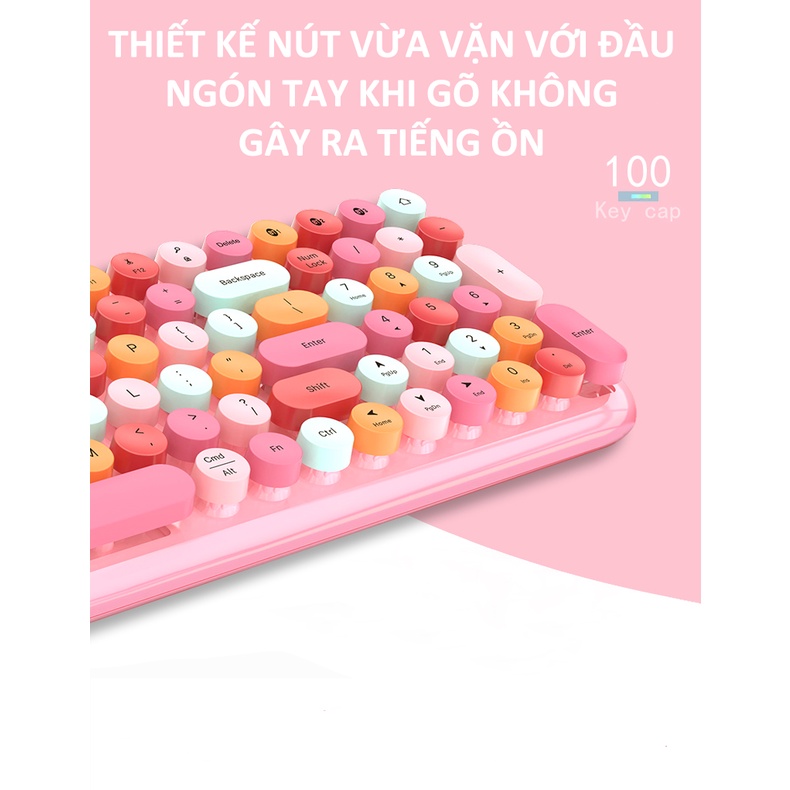 Bàn phím không dây kết nối Bluetooth Mofii Candy nút tròn siêu êm gõ không gây ra tiếng ồn