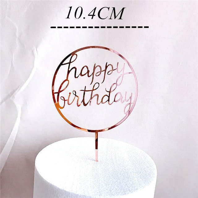 Topper Trang Trí Bánh Bằng Acrylic Chữ Happy Birthday