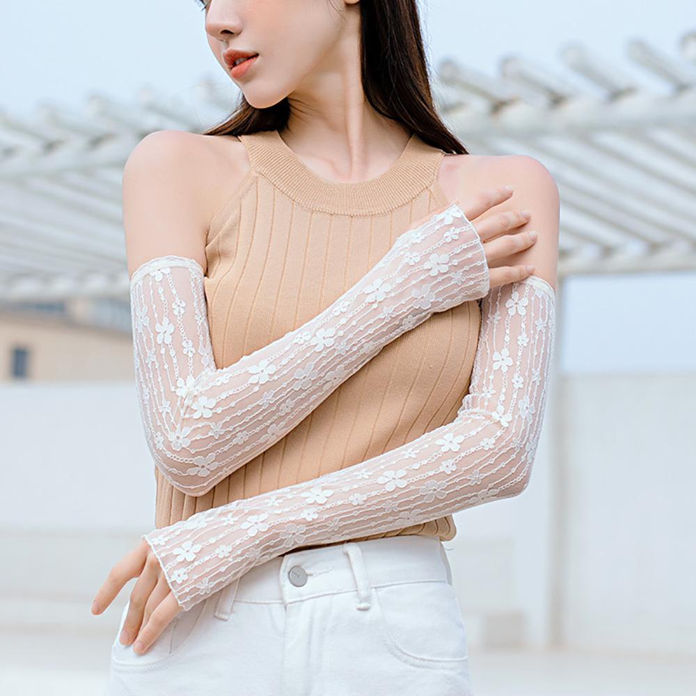 LILYES Găng Tay Chạy Bộ / Câu Cá Hình Hoa Cổ Điển Thời Trang Cho Nữ