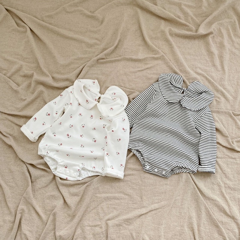 Bodysuit cổ sen xinh xắn cho bé gái size 5-13kg_Hàng QCCC