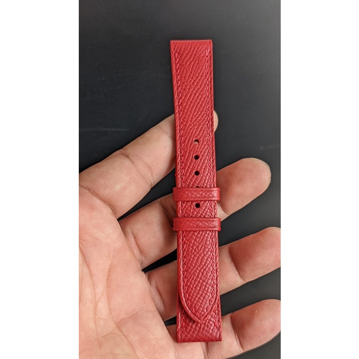 Dây đồng hồ handmade - Da bò Epsom- Bảo hành 12 Tháng